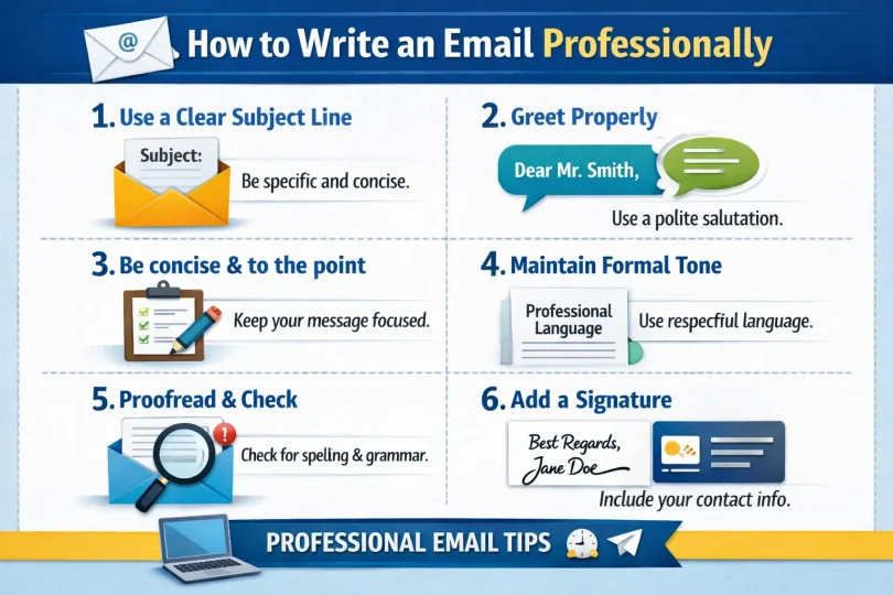 how to write an email professionally